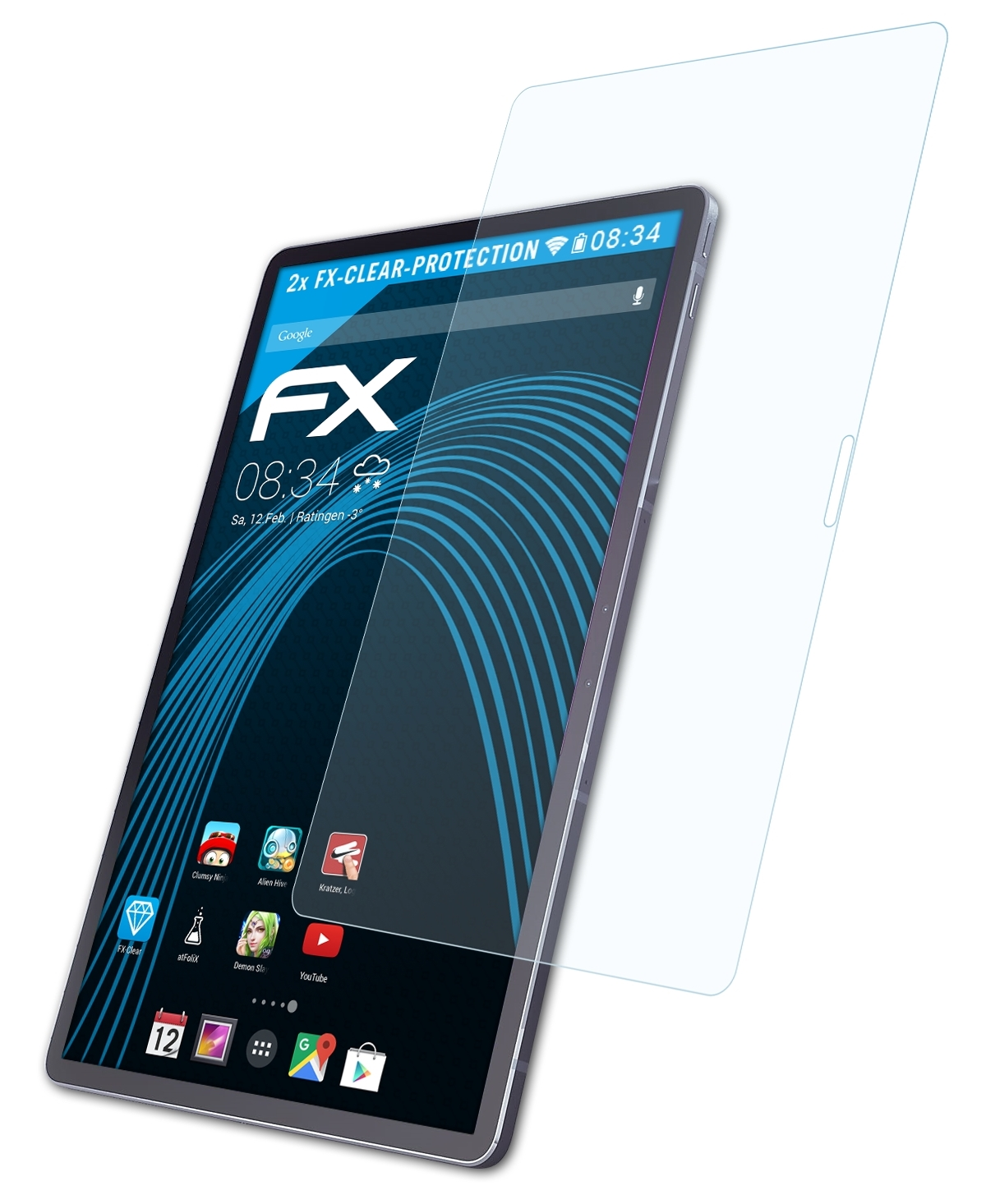 ATFOLIX 2x FX-Clear (SD870)) Pro Pad Lenovo 11.5 Displayschutz(für