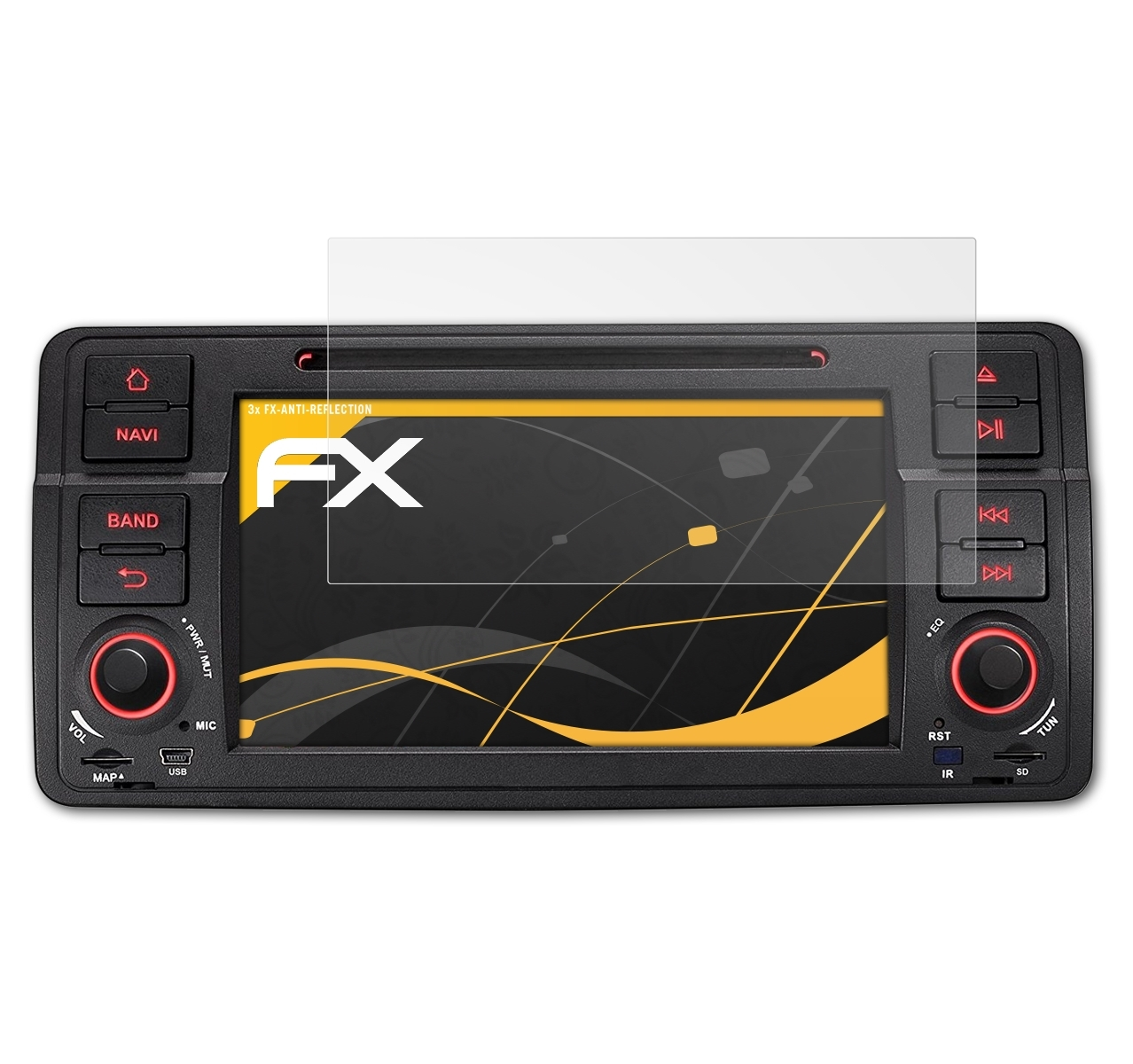 ATFOLIX 3x FX-Antireflex Displayschutz(für Xomax BMW-E46A)