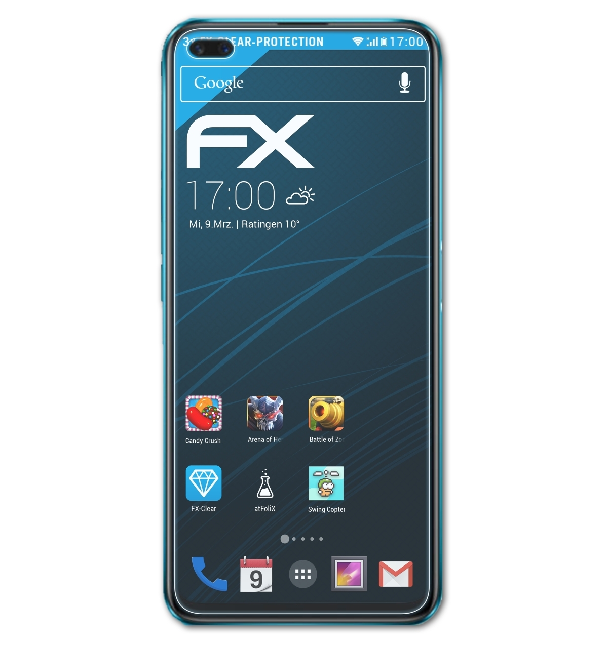 ATFOLIX 3x Oppo X50 Realme Displayschutz(für FX-Clear 5G)