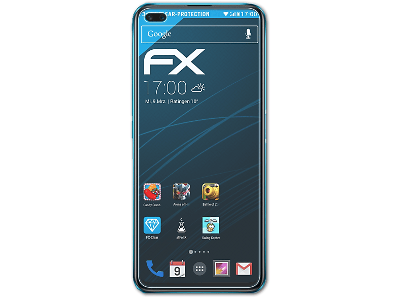 ATFOLIX 5G) Displayschutz(für 3x Oppo Realme X50 FX-Clear