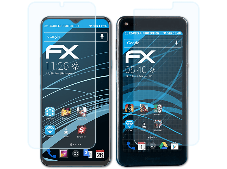 ATFOLIX FX-Clear A6L) Hisense Displayschutz(für 3x