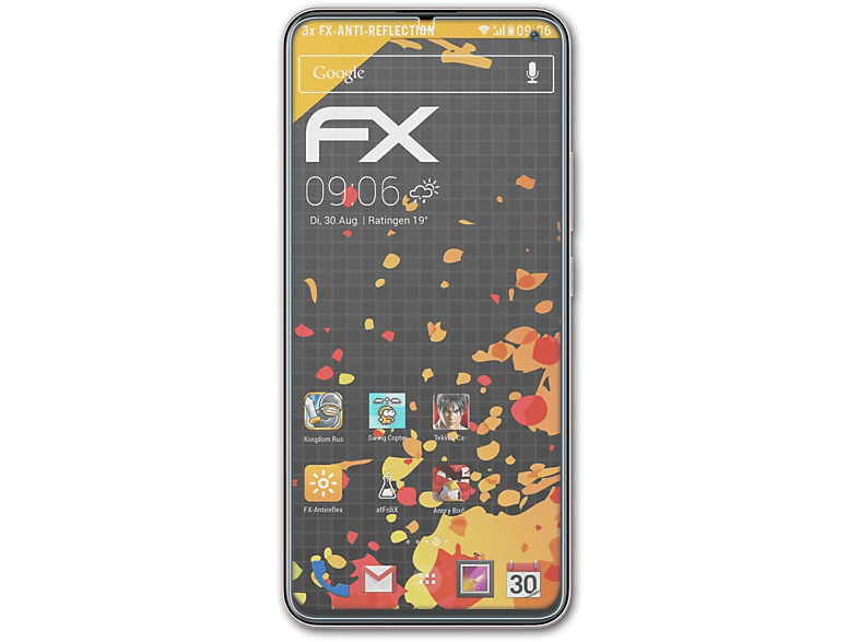 ATFOLIX V17) 3x FX-Antireflex Vivo Displayschutz(für