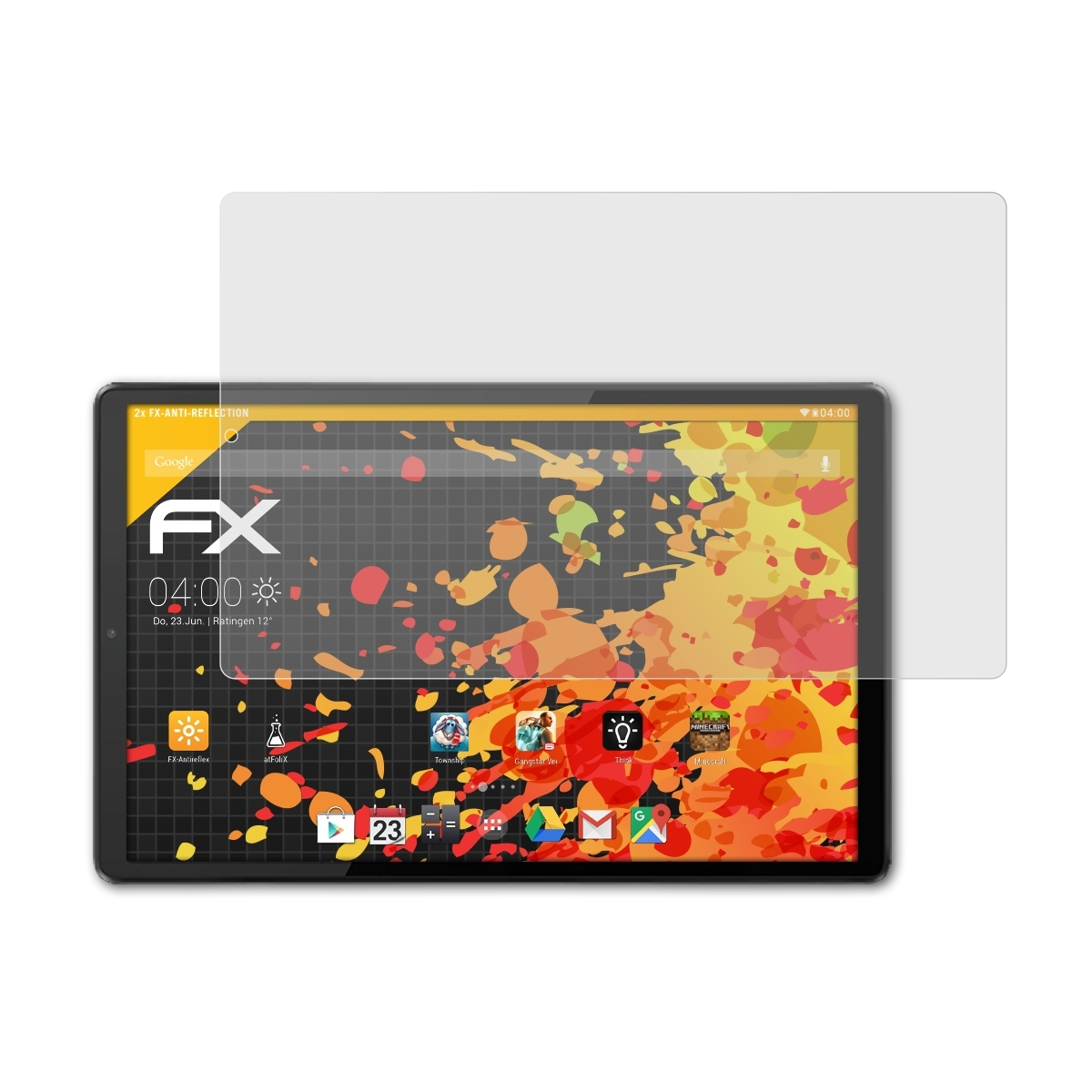 ATFOLIX Displayschutz(für FX-Antireflex K10) Tab Lenovo 2x