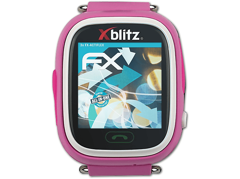 ATFOLIX 3x FX-ActiFleX Displayschutz(für Love Kids Watch me) Xblitz