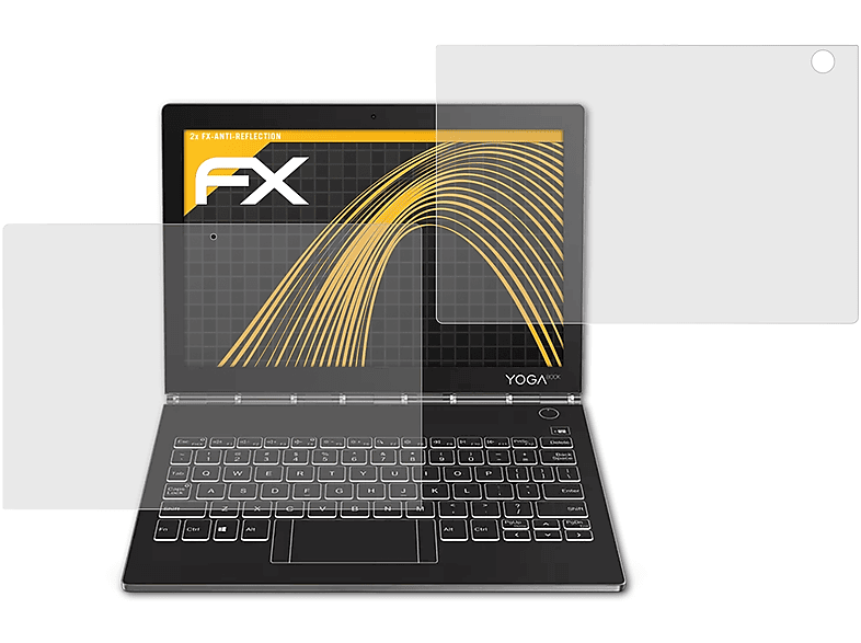 ATFOLIX 2x FX-Antireflex Displayschutz(für Lenovo Yoga Book C930)