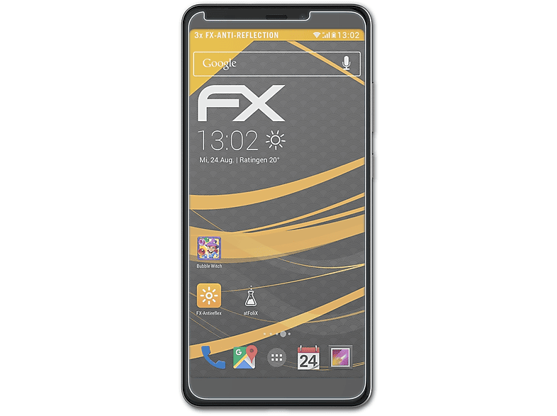 ATFOLIX 3x FX-Antireflex Displayschutz(für ZTE Blade Max 2s (Z6410S))