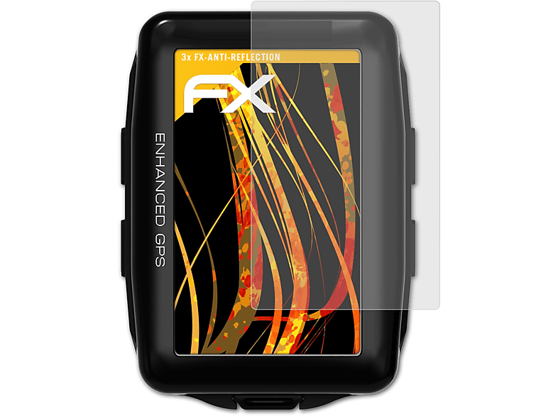 ATFOLIX 3x FX-Antireflex Displayschutz(für Lezyne Mega XL GPS)