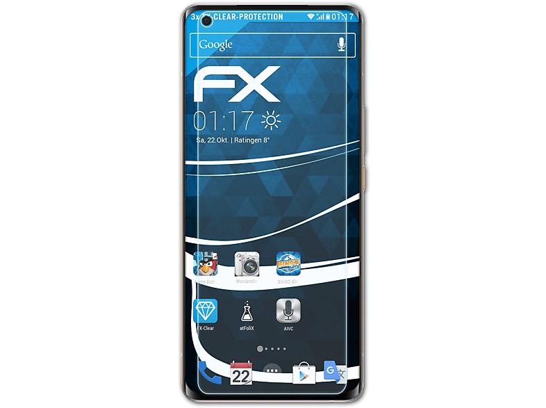 Plus) Vivo FX-Clear Displayschutz(für X50 Pro 3x ATFOLIX