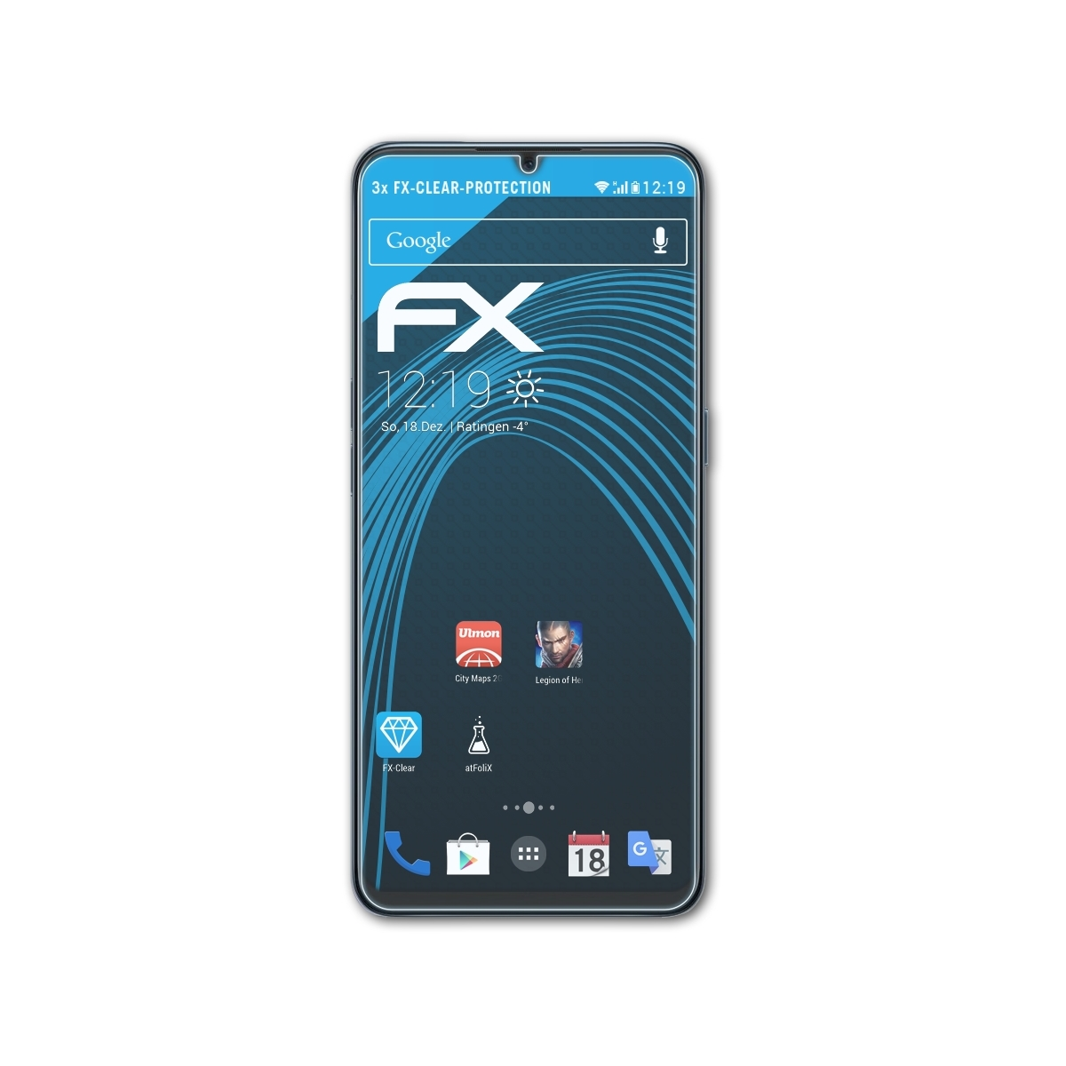 ATFOLIX 3x FX-Clear Displayschutz(für F15) Oppo