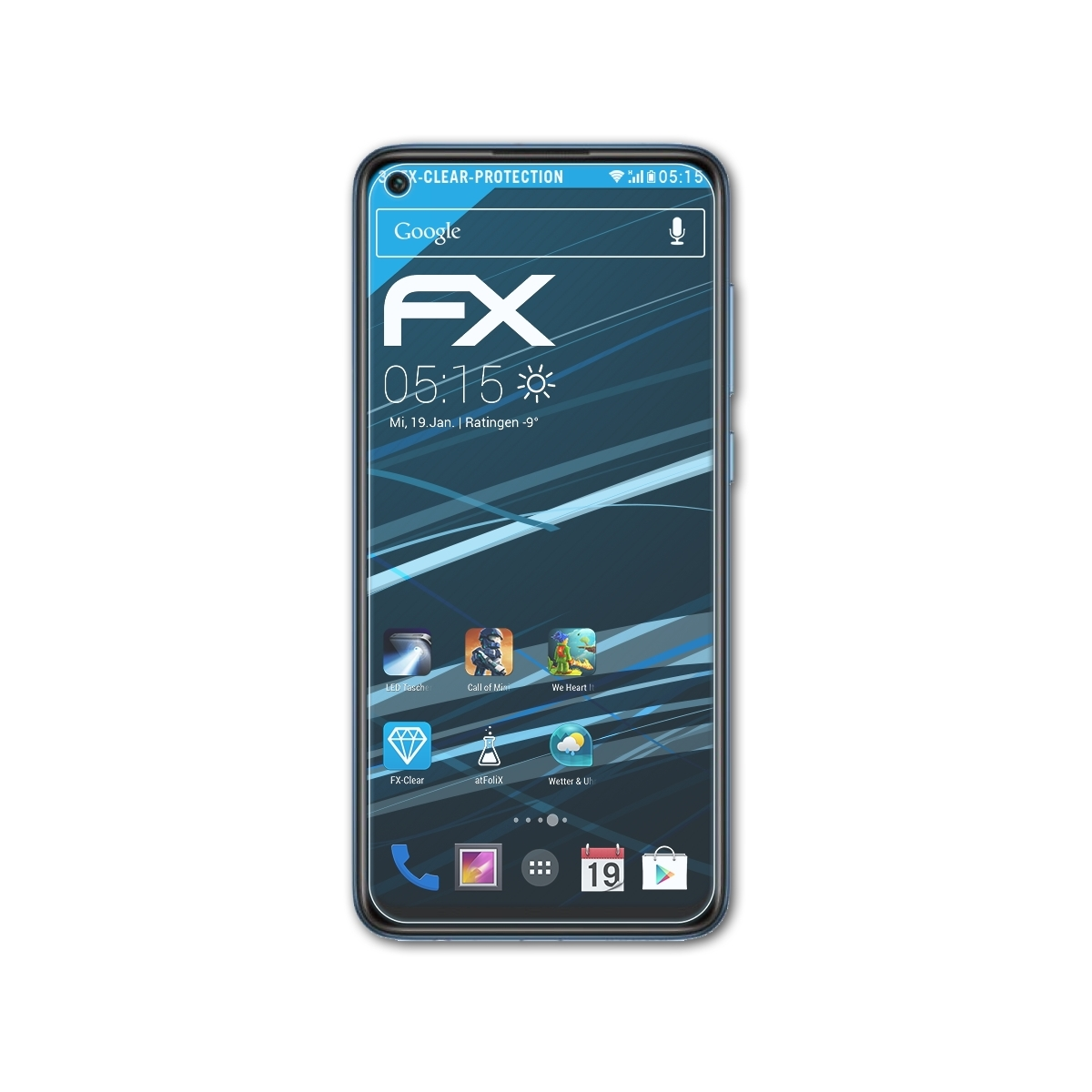 ATFOLIX 3x FX-Clear Displayschutz(für Xiaomi 9) Note Redmi
