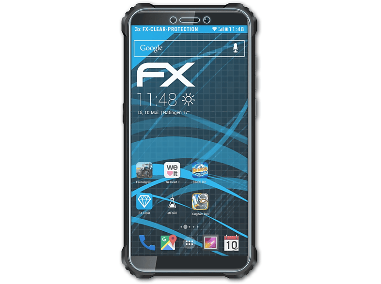 ATFOLIX 3x FX-Clear Displayschutz(für Oukitel WP5)
