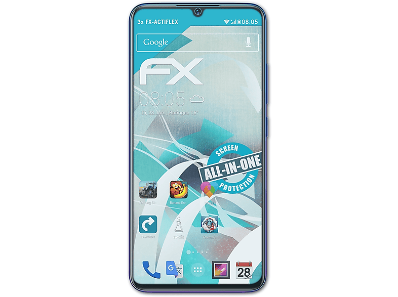 ATFOLIX 3x FX-ActiFleX Displayschutz(für Vivo V11Pro)