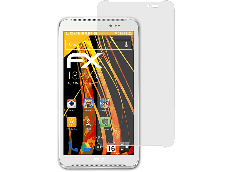 ATFOLIX 3x FX-Antireflex Displayschutz(für Asus Fonepad Note 6)