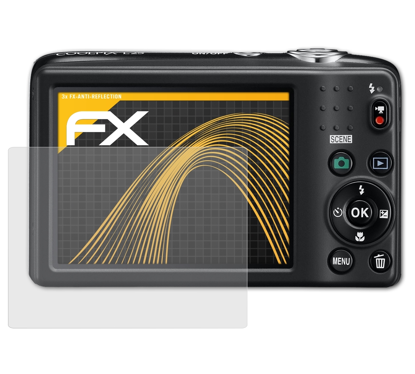 ATFOLIX 3x FX-Antireflex Displayschutz(für L25) Coolpix Nikon