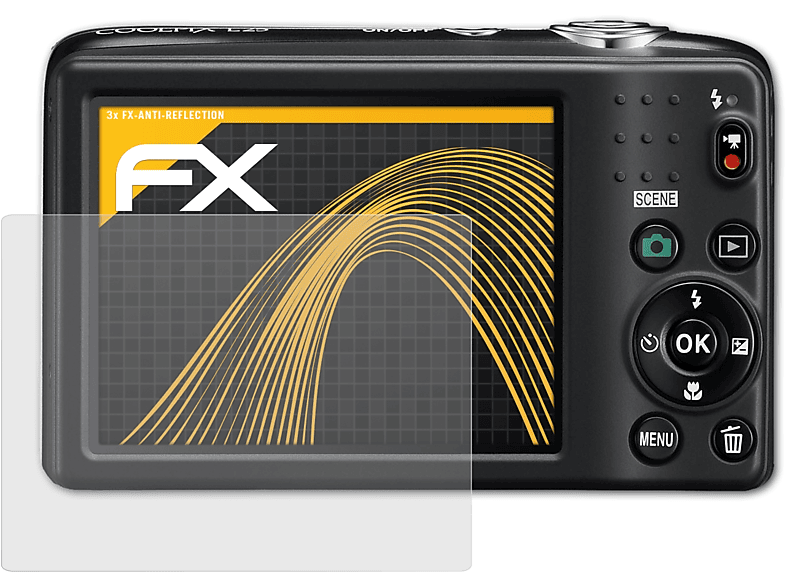 ATFOLIX 3x FX-Antireflex Displayschutz(für Nikon L25) Coolpix