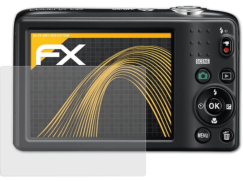 ATFOLIX 3x FX-Antireflex Displayschutz(für Nikon Coolpix L25)