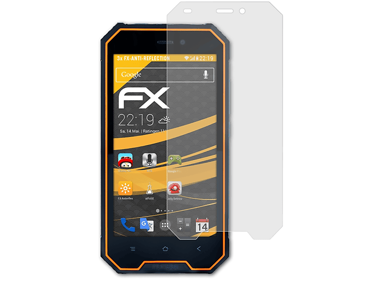 ATFOLIX 3x FX-Antireflex Displayschutz(für Noa Lite) Hummer
