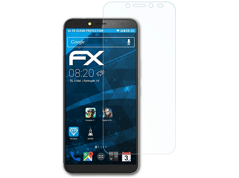 Tecno FX-Clear Pouvoir 3x Displayschutz(für ATFOLIX 2)
