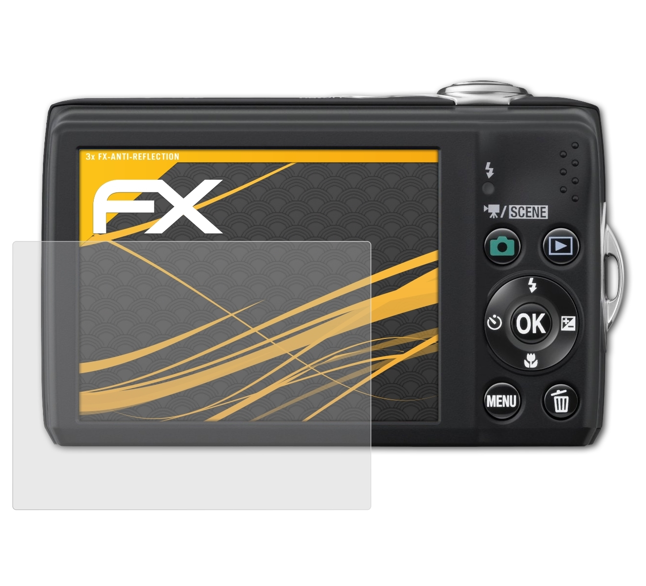 Displayschutz(für Coolpix FX-Antireflex Nikon 3x L22) ATFOLIX