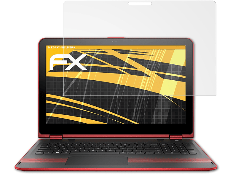 ATFOLIX 2x FX-Antireflex Displayschutz(für HP Pavilion x360 15-bk103ng)