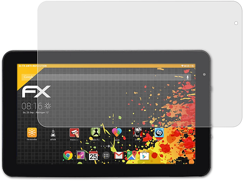 ATFOLIX 2x FX-Antireflex Displayschutz(für JAY-tech Tablet-PC XE10D (PR1056))