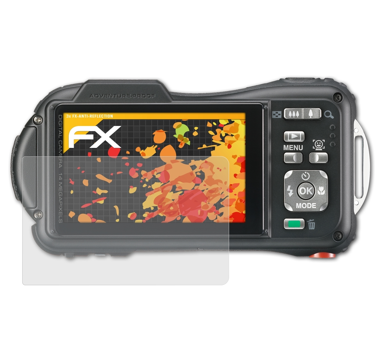 FX-Antireflex Displayschutz(für Ricoh WG-20) ATFOLIX 3x