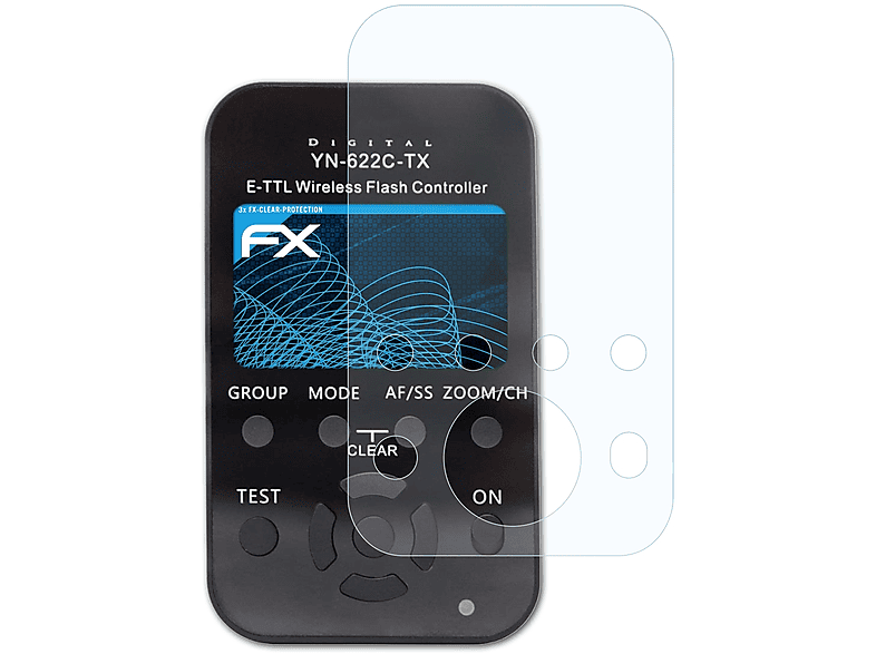3x ATFOLIX YN-622C-TX) Yongnuo Displayschutz(für FX-Clear