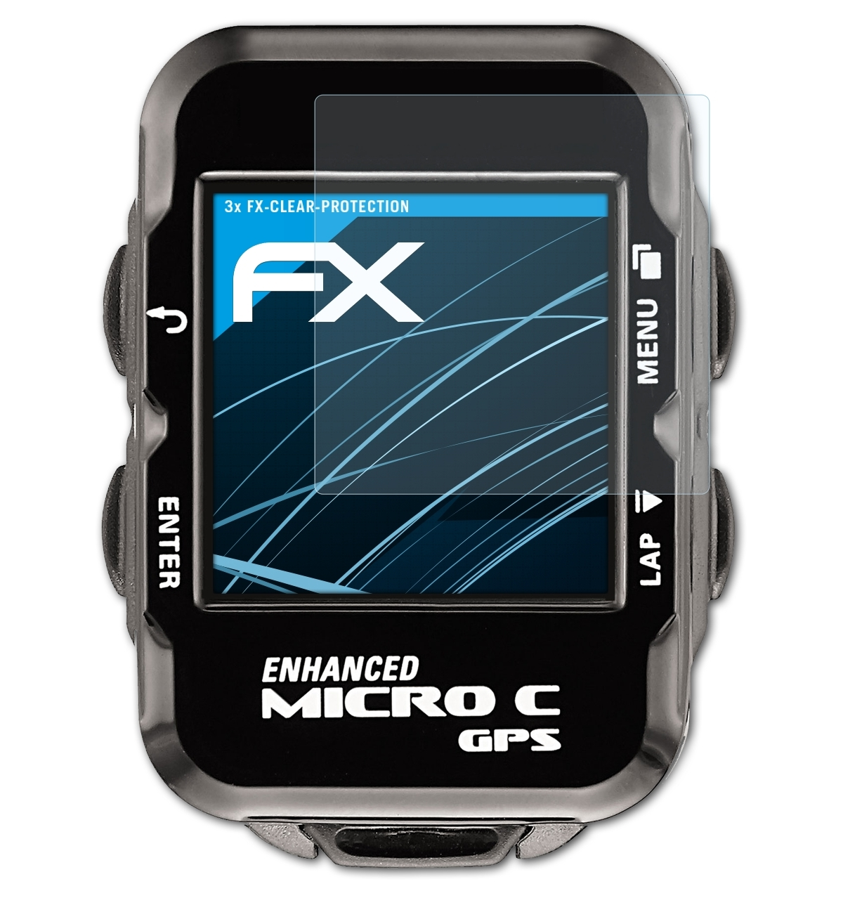 ATFOLIX 3x FX-Clear Displayschutz(für Lezyne GPS) C Micro