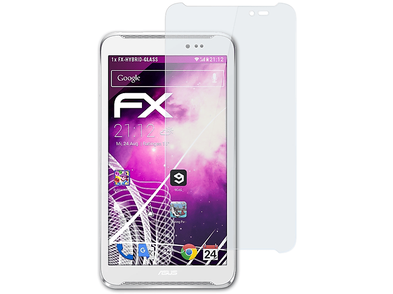 ATFOLIX FX-Hybrid-Glass Schutzglas(für Asus Note 6) Fonepad