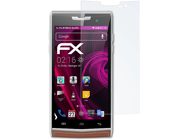 ATFOLIX FX-Hybrid-Glass Schutzglas(für Doogee T3)