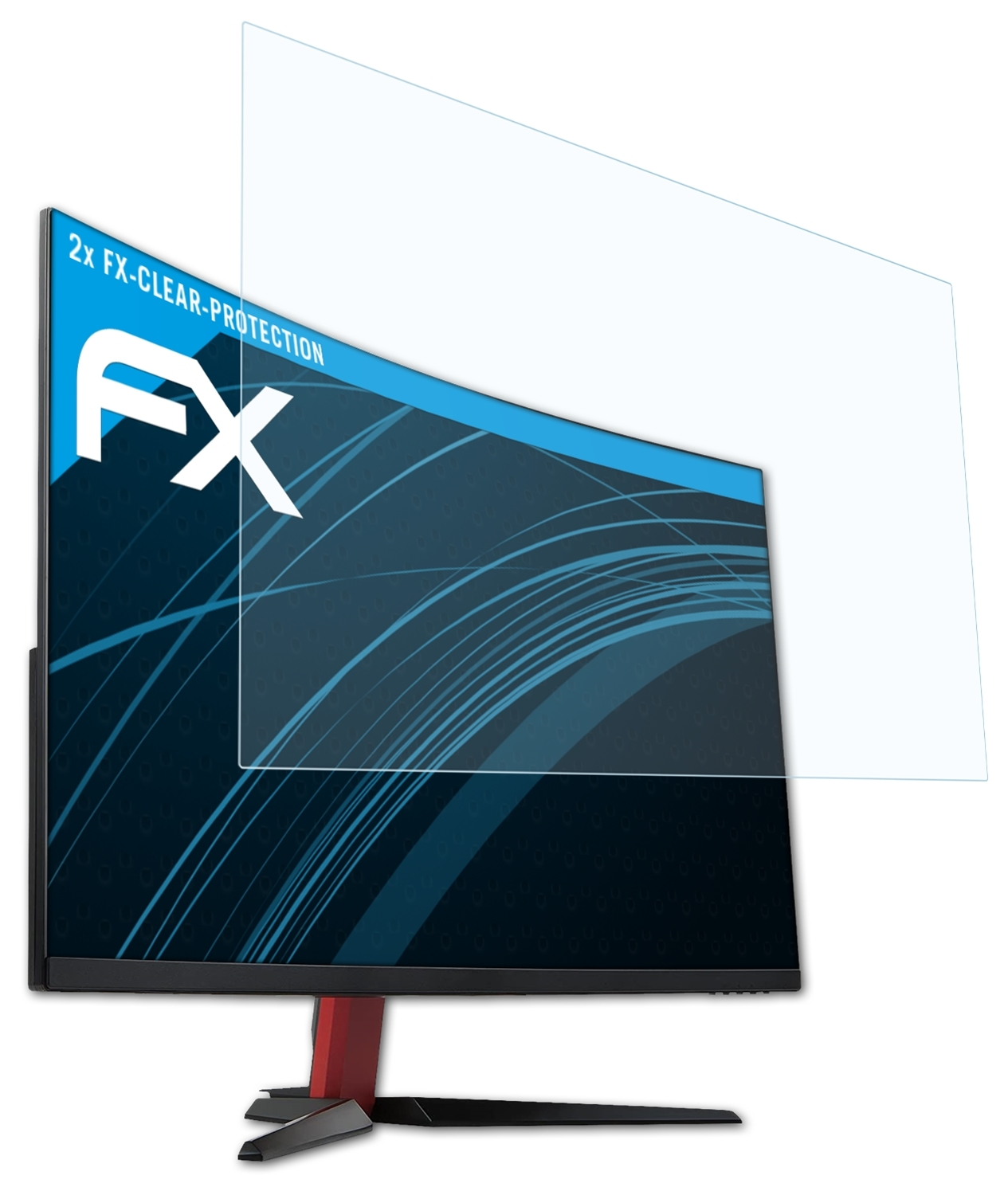 2x Displayschutz(für ATFOLIX FX-Clear Optix AG32CV) MSI