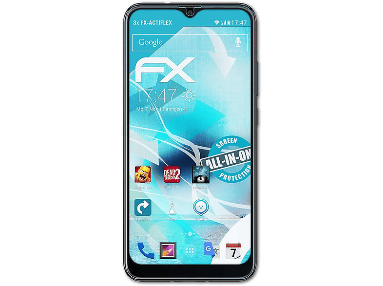 Displayschutz(für HTC ATFOLIX Wildfire 3x FX-ActiFleX E2)