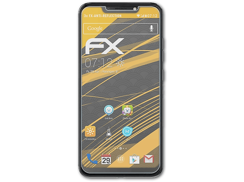 ATFOLIX 3x FX-Antireflex Displayschutz(für Infinix Hot 7)