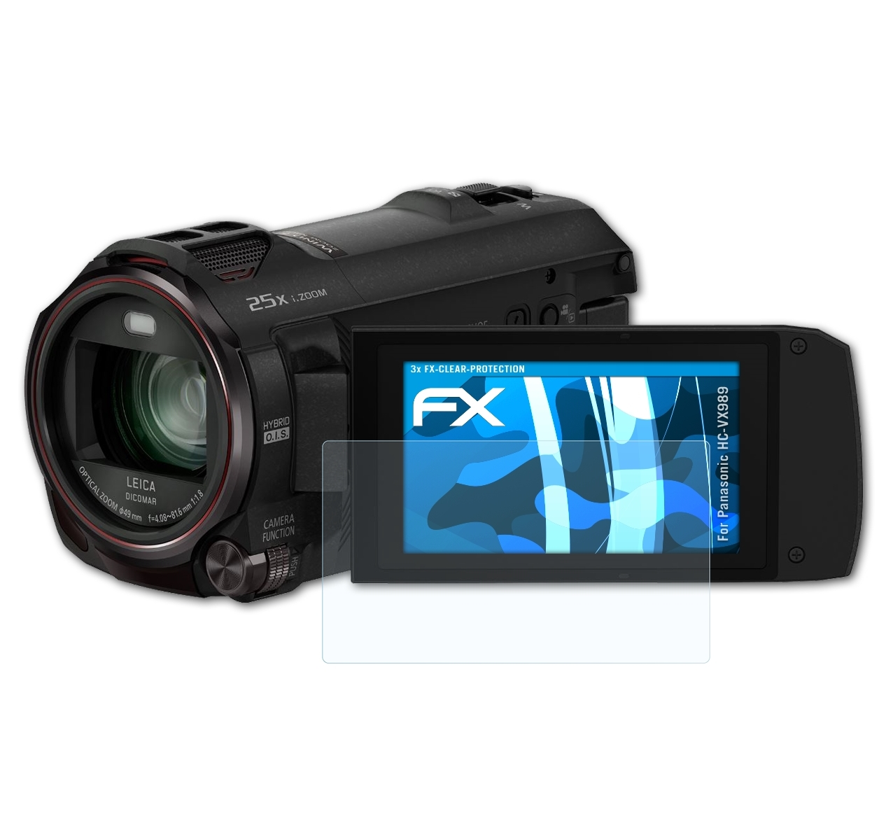 Displayschutz(für ATFOLIX 3x HC-VX989) FX-Clear Panasonic