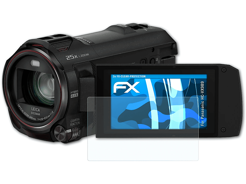 ATFOLIX 3x FX-Clear Displayschutz(für HC-VX989) Panasonic