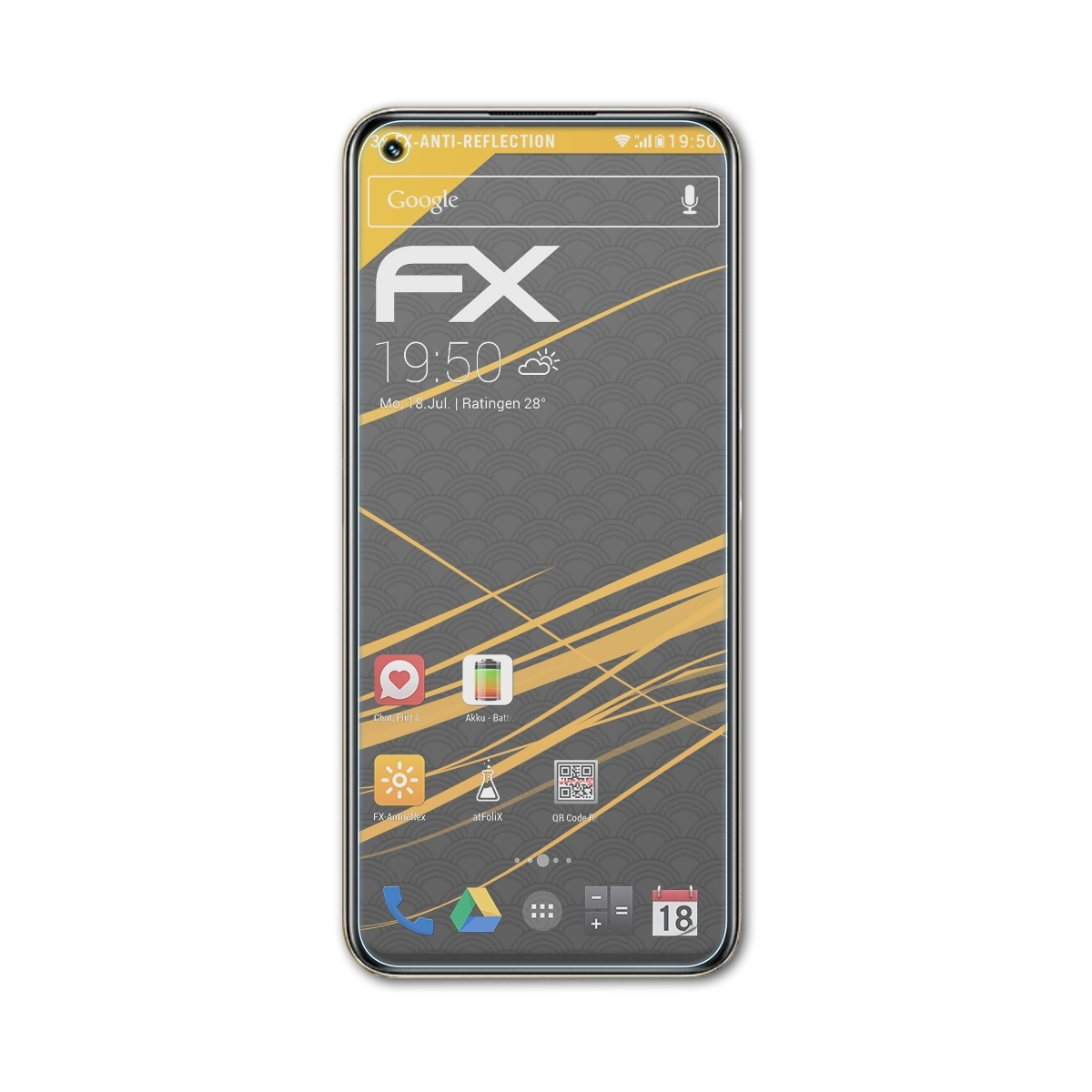 ATFOLIX 3x FX-Antireflex Displayschutz(für Realme Q5)