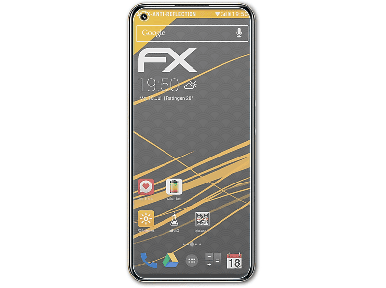 ATFOLIX FX-Antireflex Q5) Displayschutz(für Realme 3x