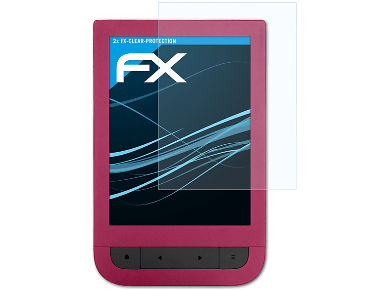 ATFOLIX 2x FX-Clear Displayschutz(für PocketBook Touch HD 2)