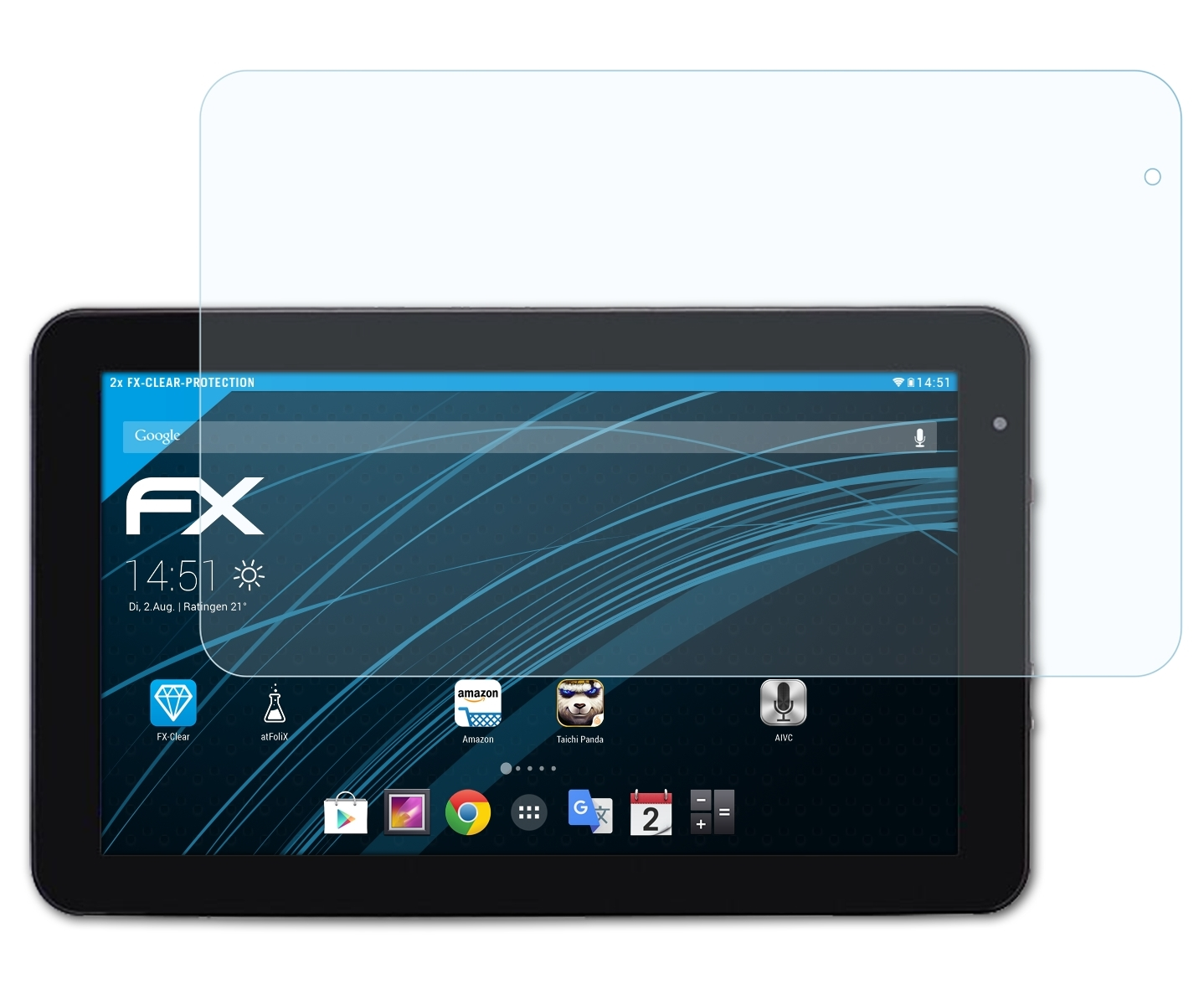 ATFOLIX Displayschutz(für 2x Tablet-PC (PR1056)) FX-Clear XE10D JAY-tech