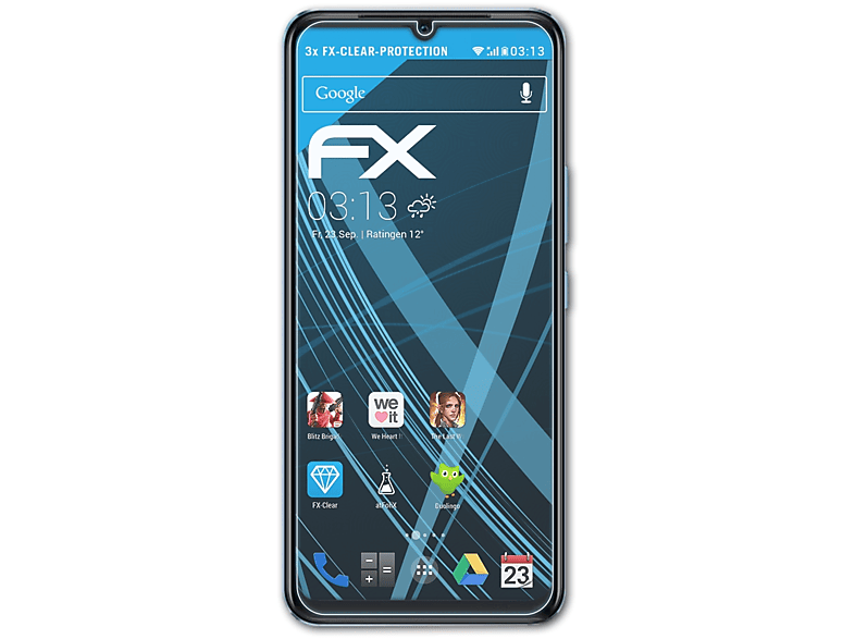 ATFOLIX 3x FX-Clear Displayschutz(für Vivo V23e 5G)