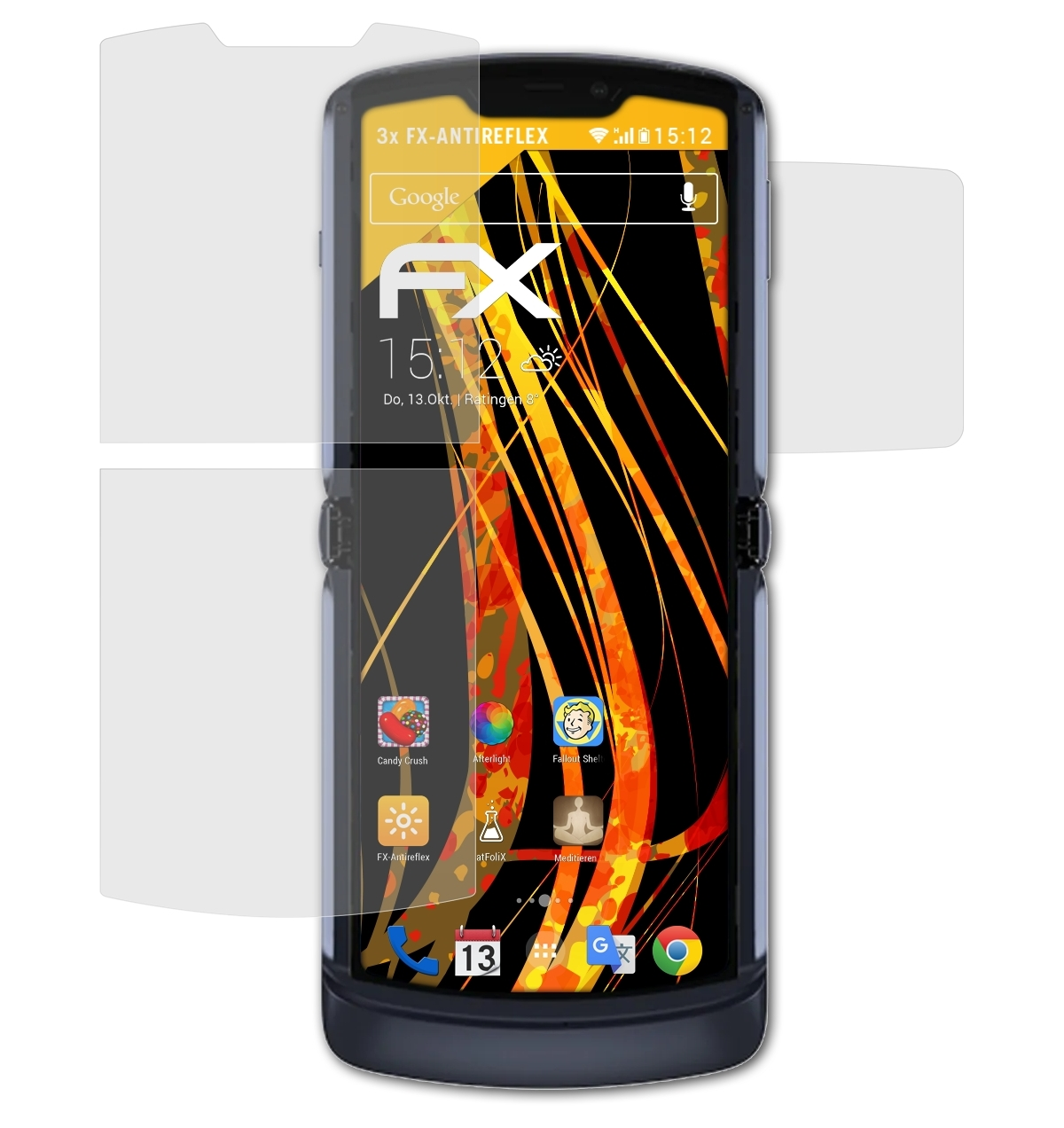 ATFOLIX 3x Razr 2)) Motorola Displayschutz(für (Gen FX-Antireflex