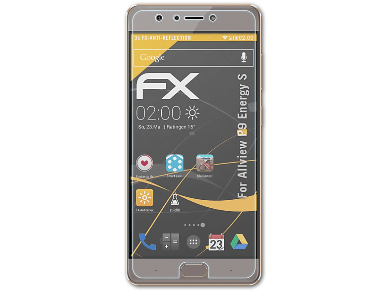 Energy FX-Antireflex P9 S) Allview ATFOLIX Displayschutz(für 3x
