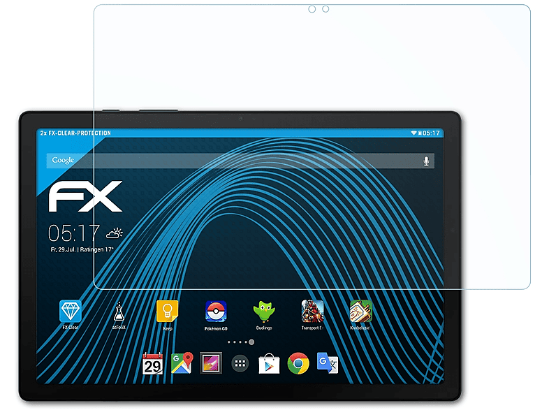 ATFOLIX Displayschutz(für 2x Galaxy Samsung Tab FX-Clear A8)