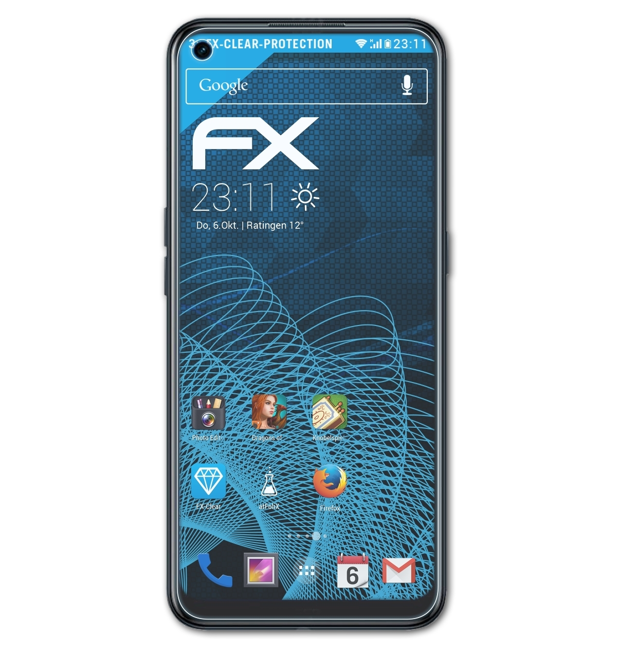 ATFOLIX 3x FX-Clear Displayschutz(für Oppo A11s)