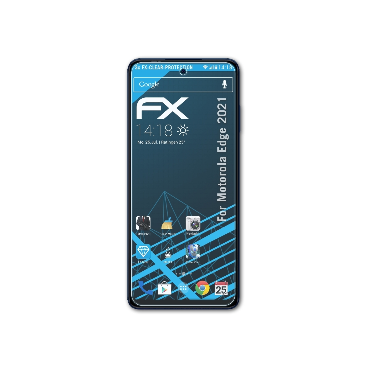 Edge FX-Clear ATFOLIX (2021)) Displayschutz(für Motorola 3x