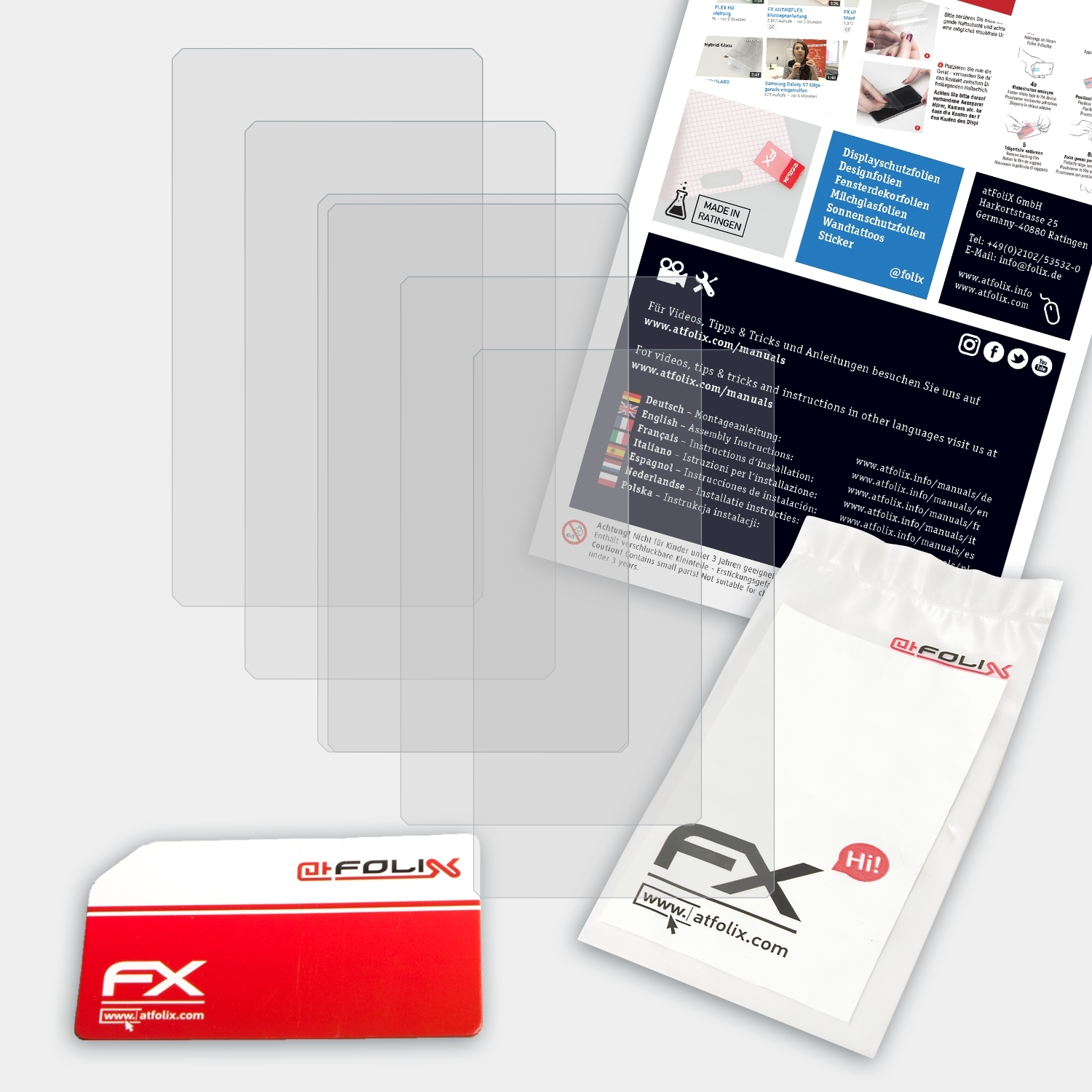 New FX-Antireflex ATFOLIX R6) Displayschutz(für HiBy 3x