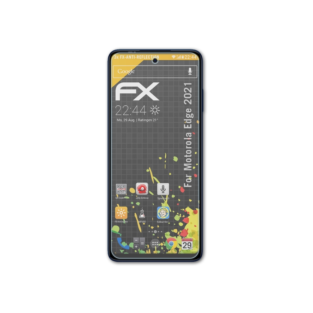 ATFOLIX (2021)) 3x Motorola FX-Antireflex Edge Displayschutz(für