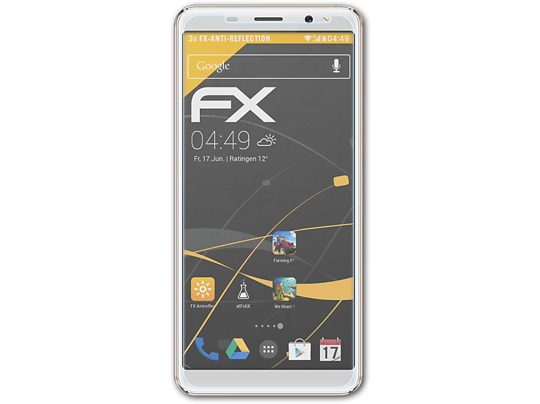 ATFOLIX 3x FX-Antireflex Displayschutz(für Gooweel S9)