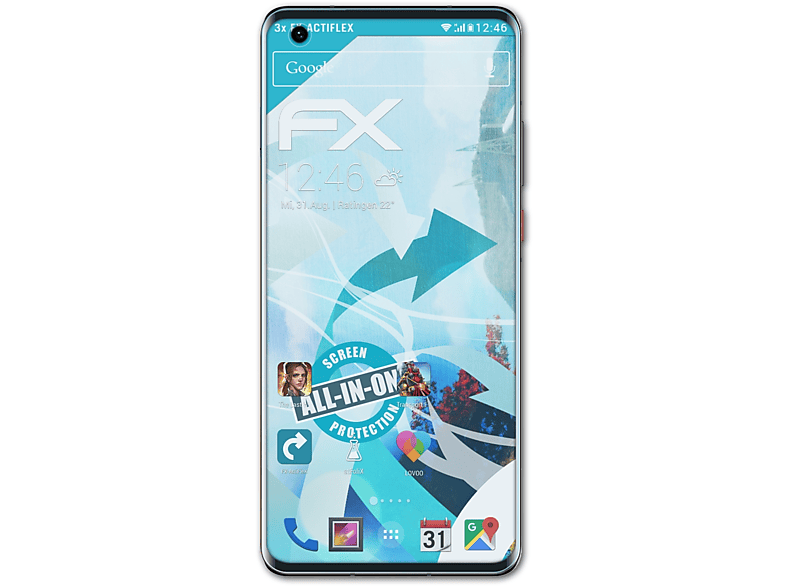 ATFOLIX 3x FX-ActiFleX Displayschutz(für Huawei 40) Mate