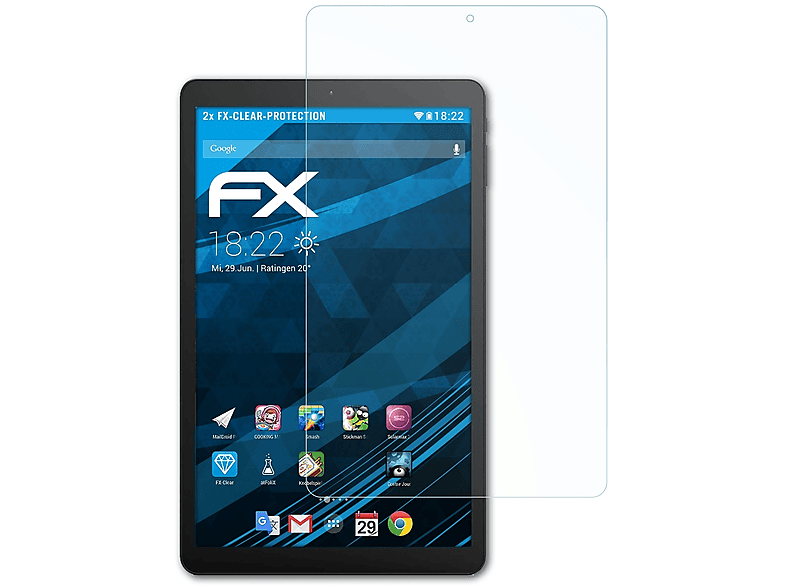 ATFOLIX 2x FX-Clear Displayschutz(für Alldocube iPlay 30)